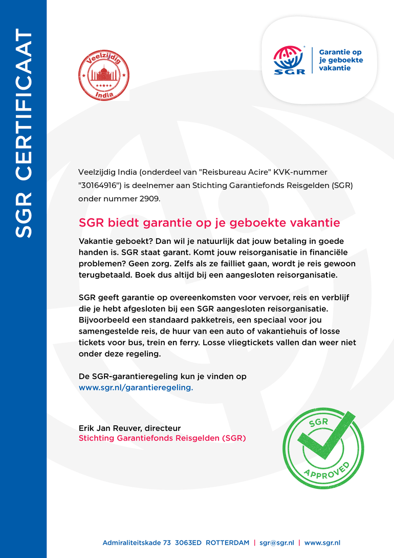 sgr certificaat veelzijdig india